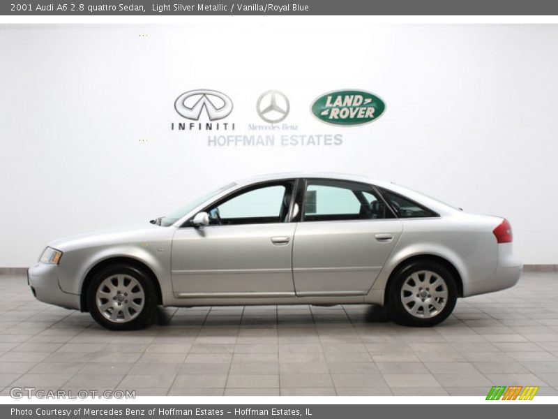 Light Silver Metallic / Vanilla/Royal Blue 2001 Audi A6 2.8 quattro Sedan