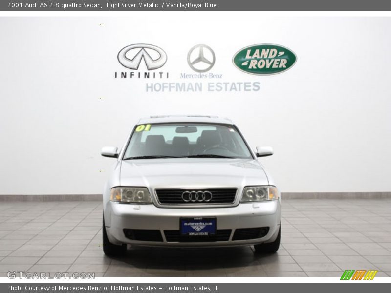 Light Silver Metallic / Vanilla/Royal Blue 2001 Audi A6 2.8 quattro Sedan