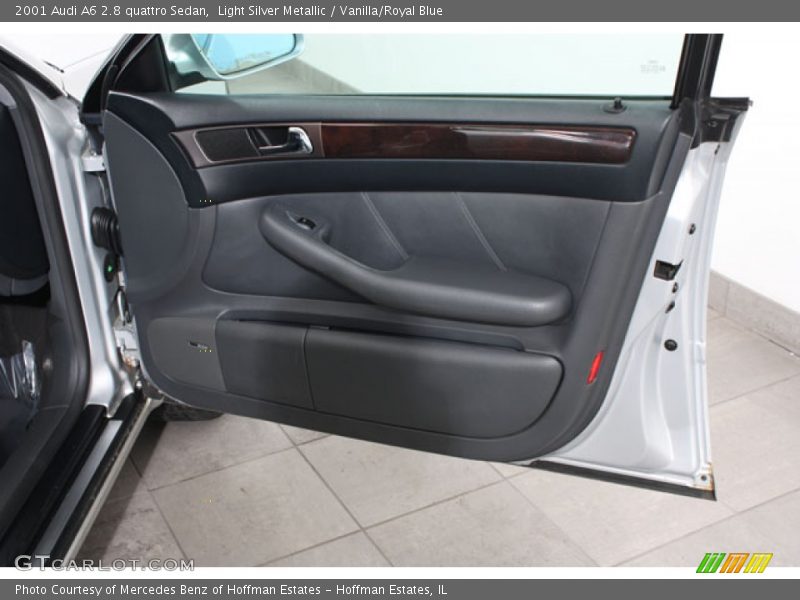 Light Silver Metallic / Vanilla/Royal Blue 2001 Audi A6 2.8 quattro Sedan