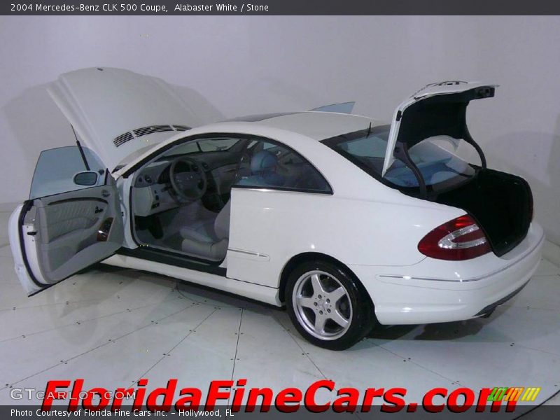 Alabaster White / Stone 2004 Mercedes-Benz CLK 500 Coupe