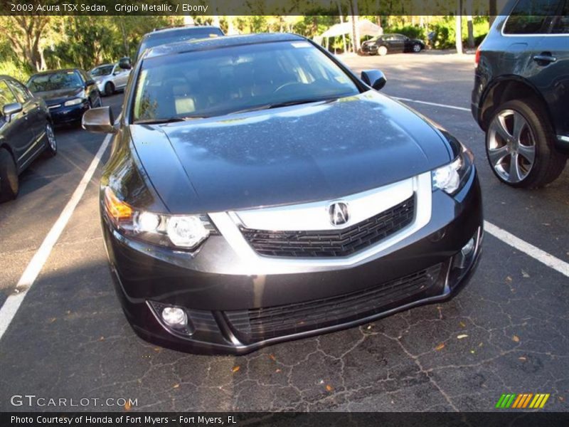 Grigio Metallic / Ebony 2009 Acura TSX Sedan