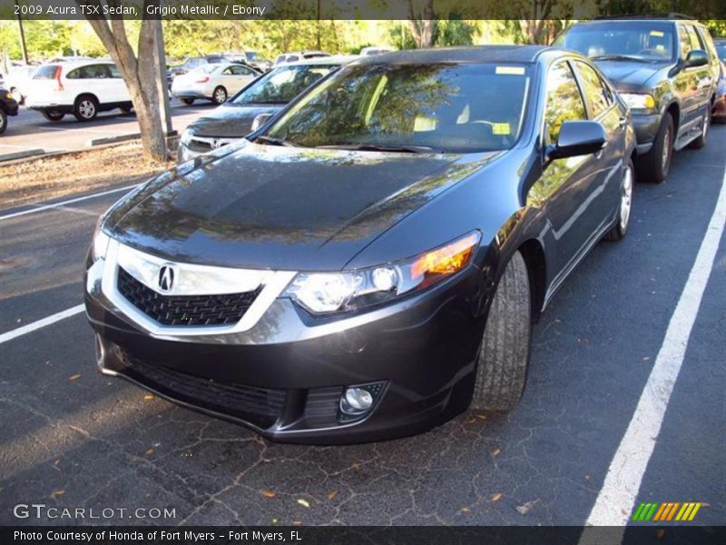 Grigio Metallic / Ebony 2009 Acura TSX Sedan