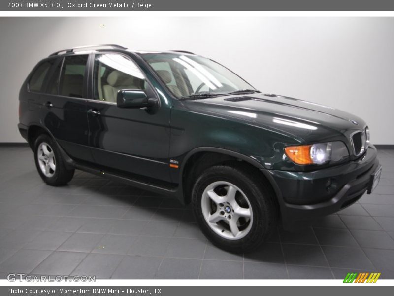 Oxford Green Metallic / Beige 2003 BMW X5 3.0i