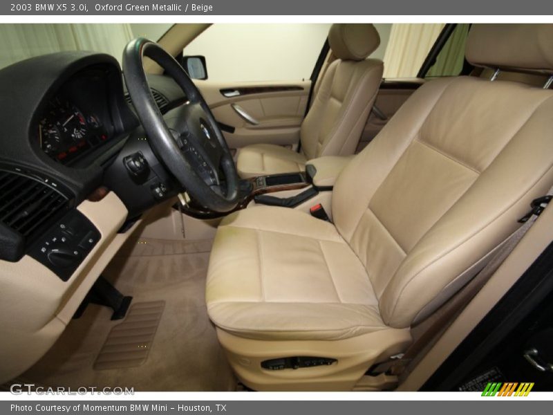 Oxford Green Metallic / Beige 2003 BMW X5 3.0i