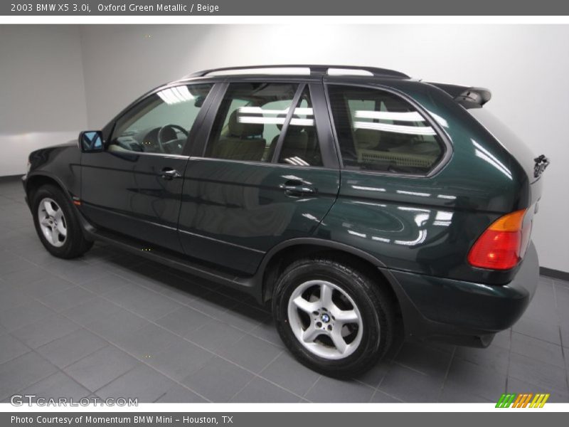 Oxford Green Metallic / Beige 2003 BMW X5 3.0i