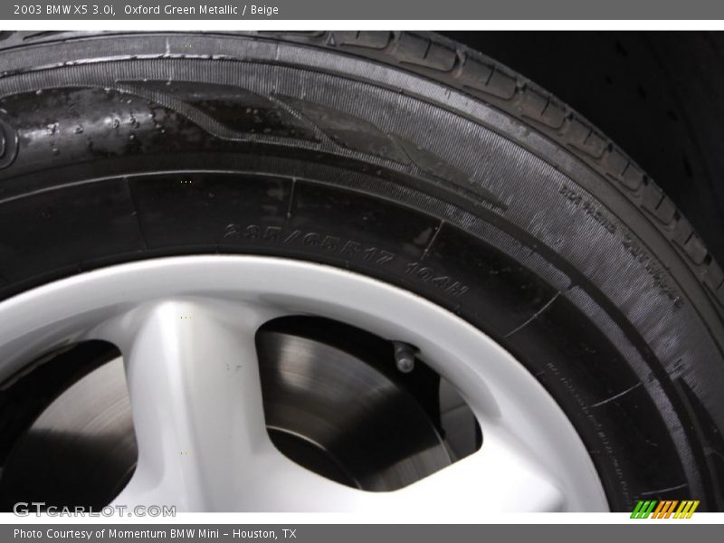 Oxford Green Metallic / Beige 2003 BMW X5 3.0i