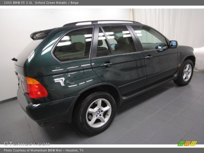 Oxford Green Metallic / Beige 2003 BMW X5 3.0i
