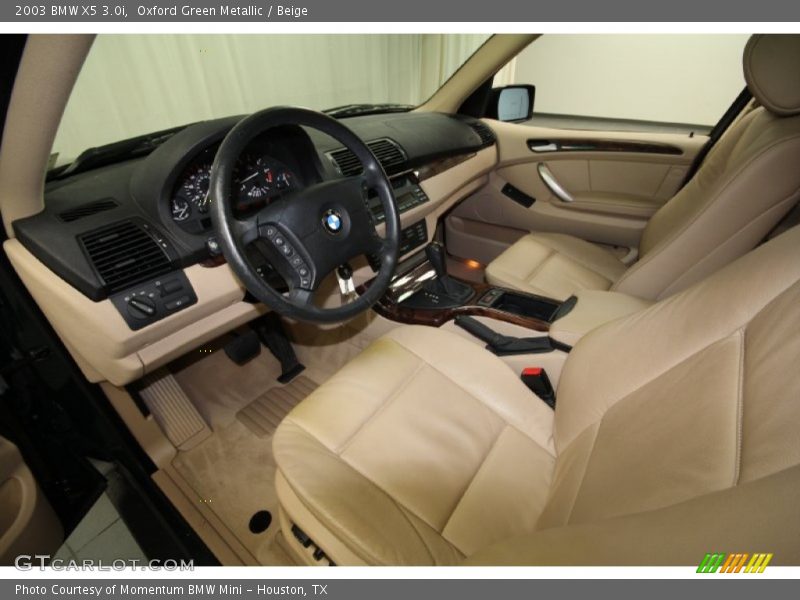 Oxford Green Metallic / Beige 2003 BMW X5 3.0i