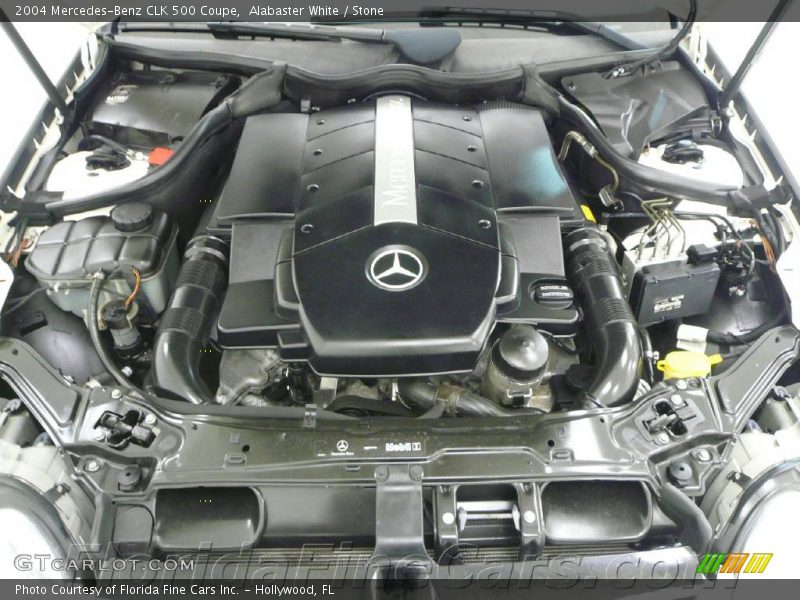Alabaster White / Stone 2004 Mercedes-Benz CLK 500 Coupe
