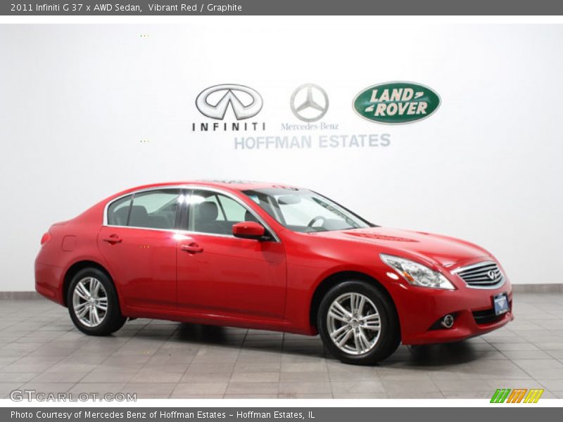 Vibrant Red / Graphite 2011 Infiniti G 37 x AWD Sedan
