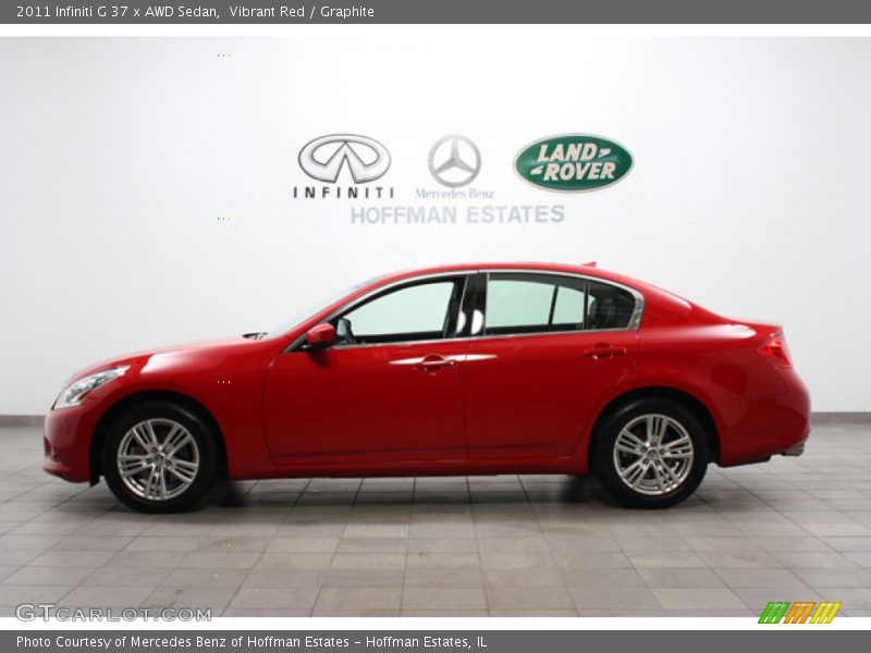 Vibrant Red / Graphite 2011 Infiniti G 37 x AWD Sedan