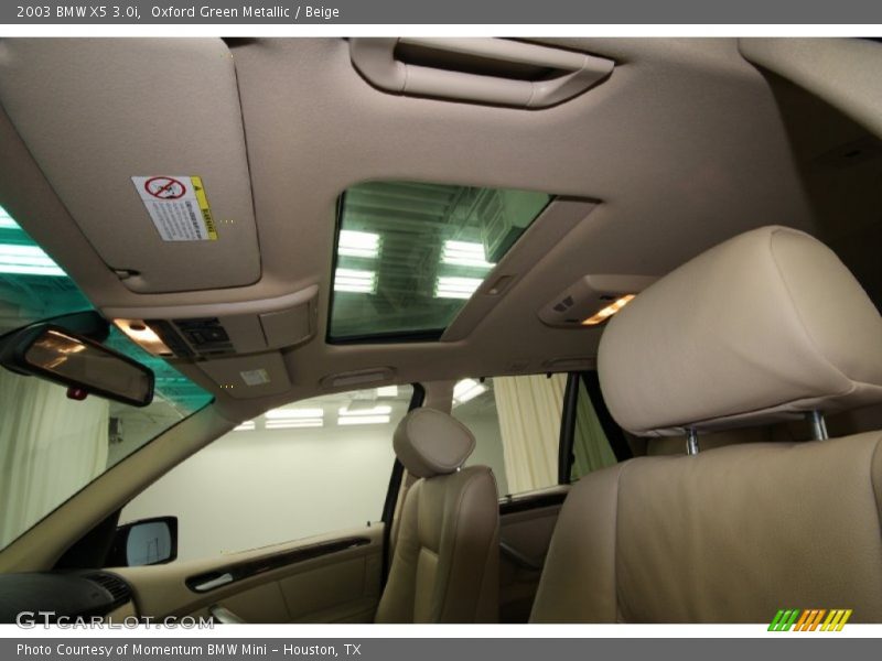 Oxford Green Metallic / Beige 2003 BMW X5 3.0i