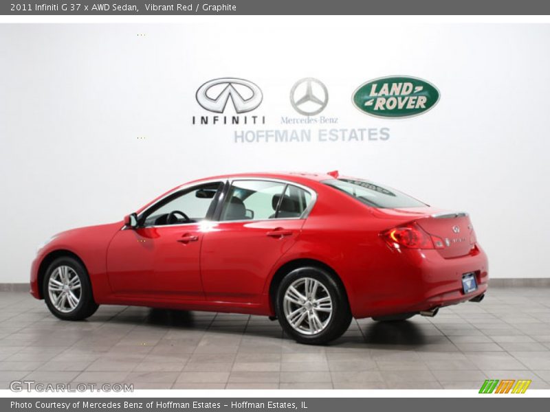 Vibrant Red / Graphite 2011 Infiniti G 37 x AWD Sedan