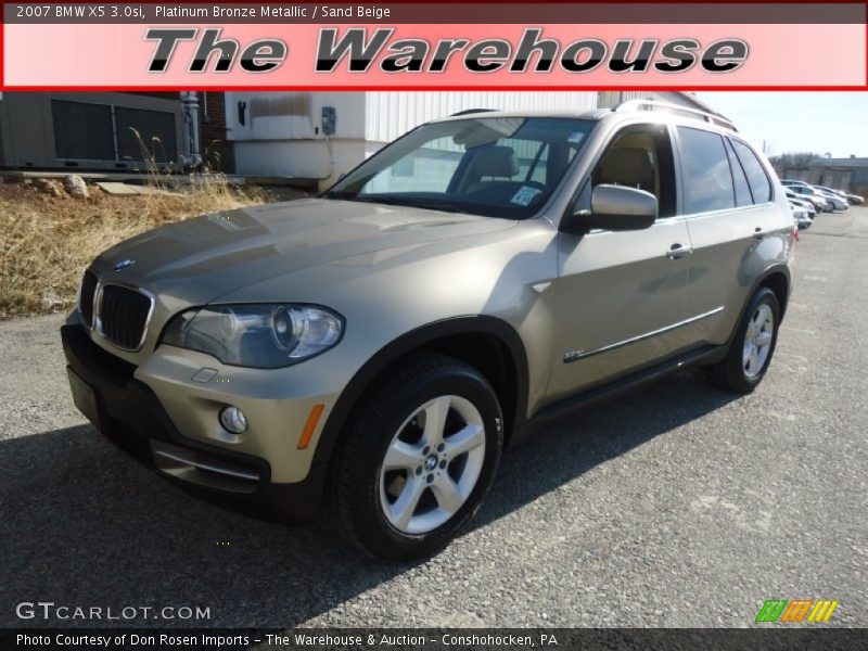 Platinum Bronze Metallic / Sand Beige 2007 BMW X5 3.0si