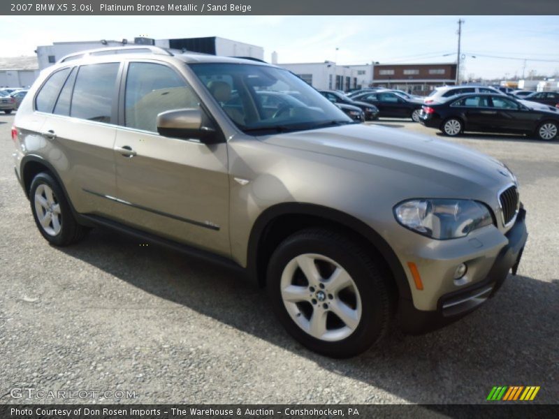 Platinum Bronze Metallic / Sand Beige 2007 BMW X5 3.0si