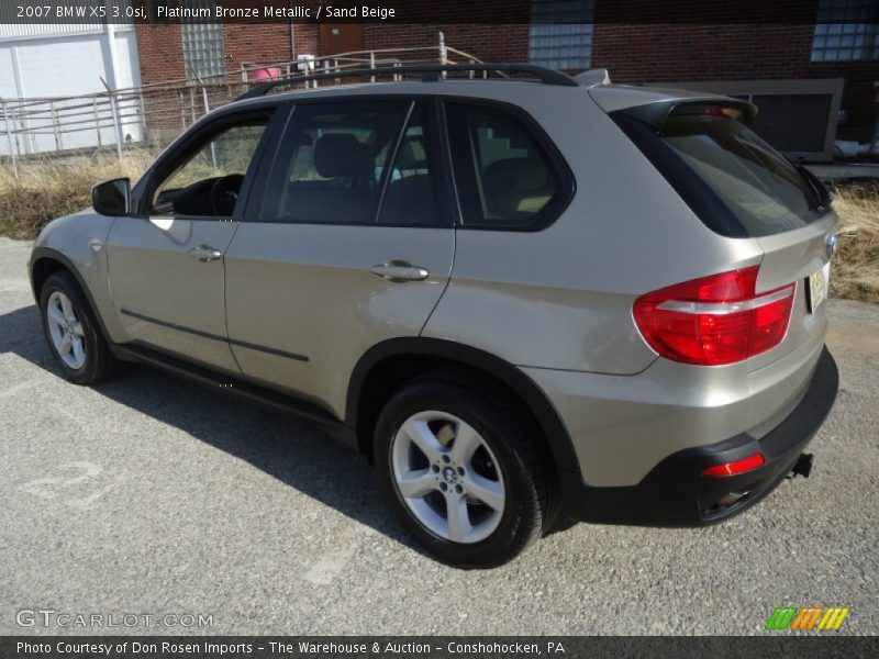 Platinum Bronze Metallic / Sand Beige 2007 BMW X5 3.0si