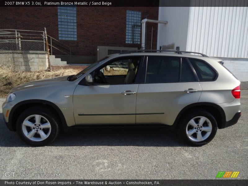 Platinum Bronze Metallic / Sand Beige 2007 BMW X5 3.0si