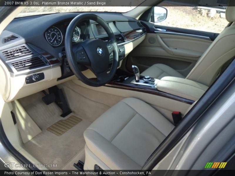 Platinum Bronze Metallic / Sand Beige 2007 BMW X5 3.0si