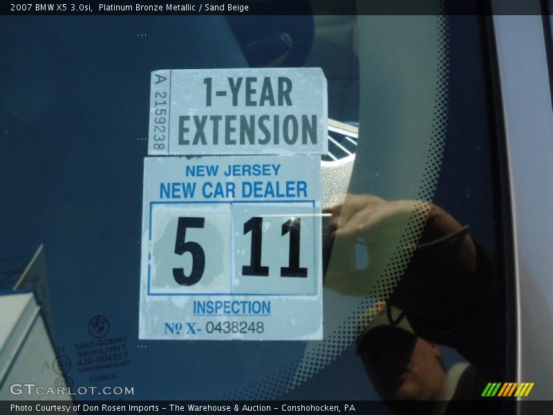Platinum Bronze Metallic / Sand Beige 2007 BMW X5 3.0si