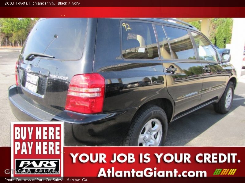 Black / Ivory 2003 Toyota Highlander V6