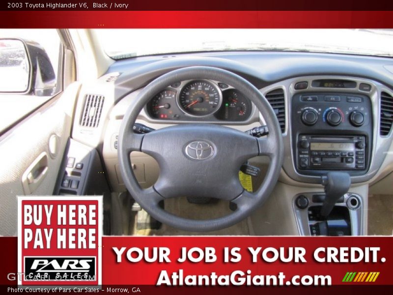 Black / Ivory 2003 Toyota Highlander V6