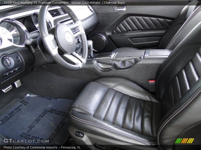  2010 Mustang V6 Premium Convertible Charcoal Black Interior