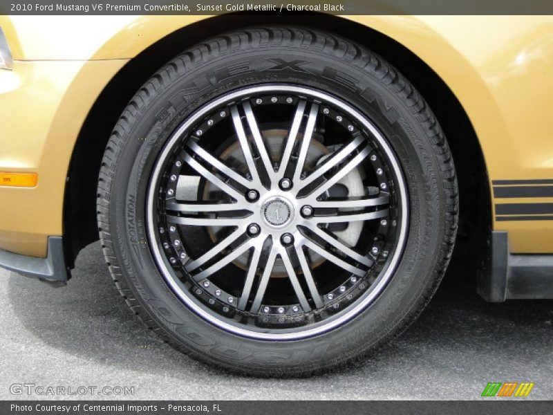 Sunset Gold Metallic / Charcoal Black 2010 Ford Mustang V6 Premium Convertible