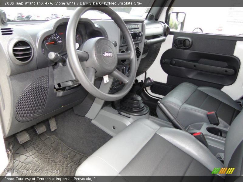 Stone White / Dark Slate Gray/Medium Slate Gray 2009 Jeep Wrangler X 4x4