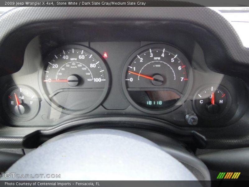 Stone White / Dark Slate Gray/Medium Slate Gray 2009 Jeep Wrangler X 4x4
