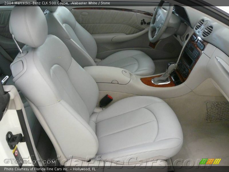 Alabaster White / Stone 2004 Mercedes-Benz CLK 500 Coupe