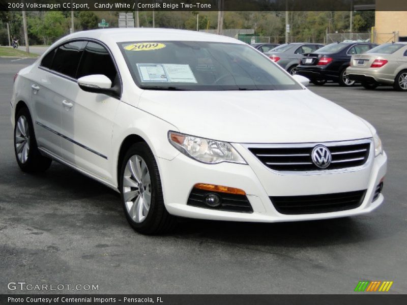 Candy White / Cornsilk Beige Two-Tone 2009 Volkswagen CC Sport