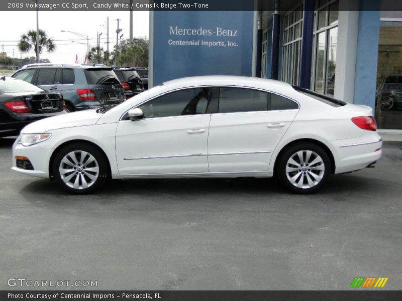 Candy White / Cornsilk Beige Two-Tone 2009 Volkswagen CC Sport