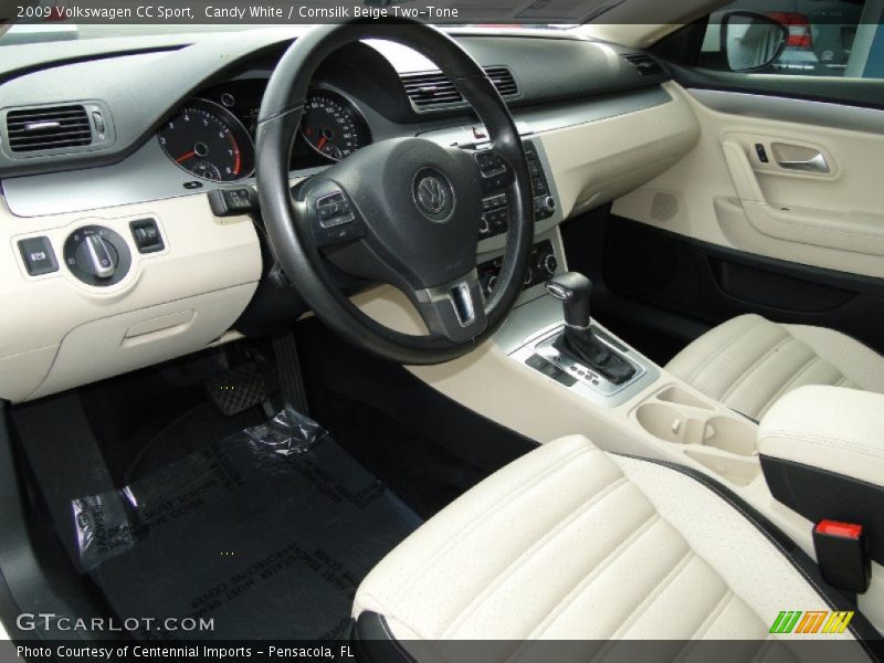 Candy White / Cornsilk Beige Two-Tone 2009 Volkswagen CC Sport