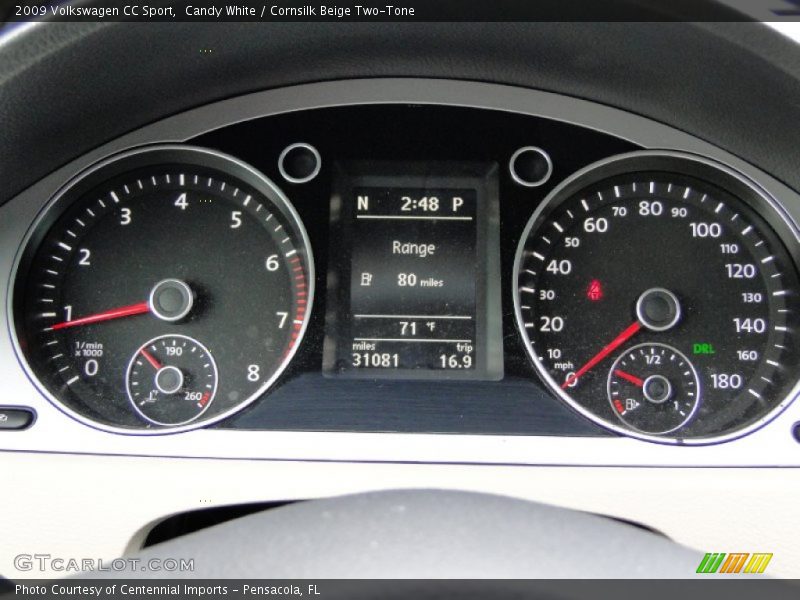 Candy White / Cornsilk Beige Two-Tone 2009 Volkswagen CC Sport