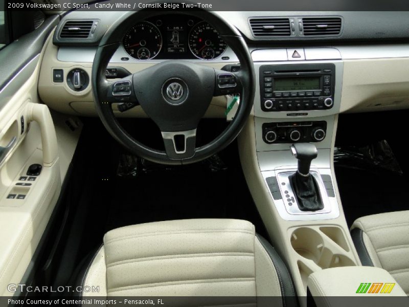 Candy White / Cornsilk Beige Two-Tone 2009 Volkswagen CC Sport