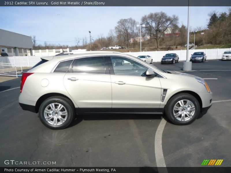Gold Mist Metallic / Shale/Ebony 2012 Cadillac SRX Luxury