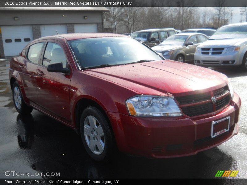 Inferno Red Crystal Pearl / Dark Slate Gray 2010 Dodge Avenger SXT