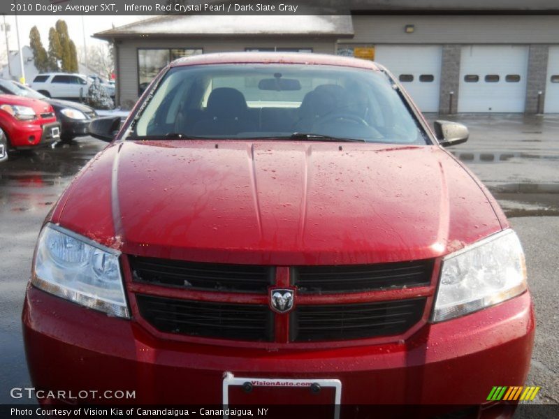 Inferno Red Crystal Pearl / Dark Slate Gray 2010 Dodge Avenger SXT