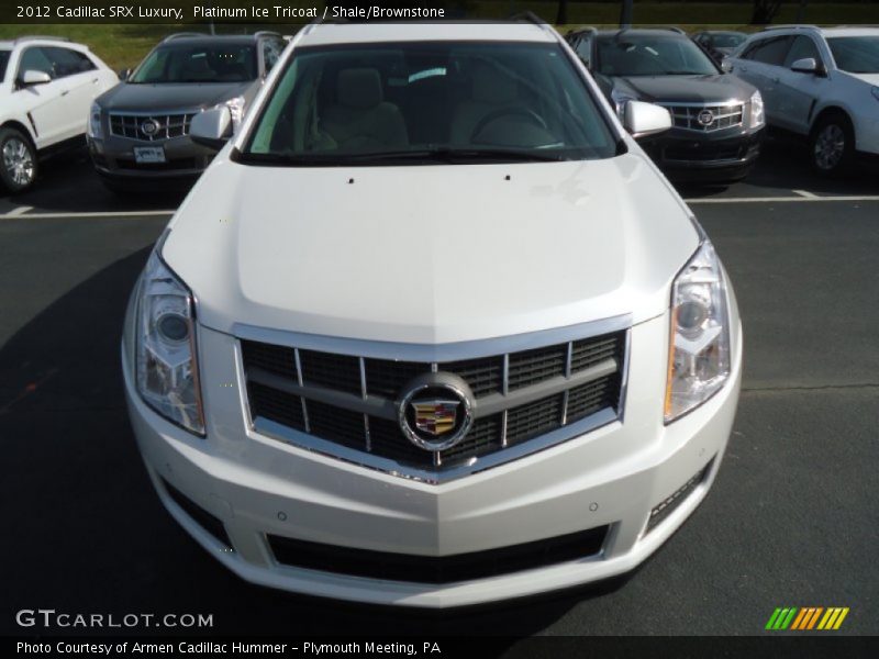 Platinum Ice Tricoat / Shale/Brownstone 2012 Cadillac SRX Luxury