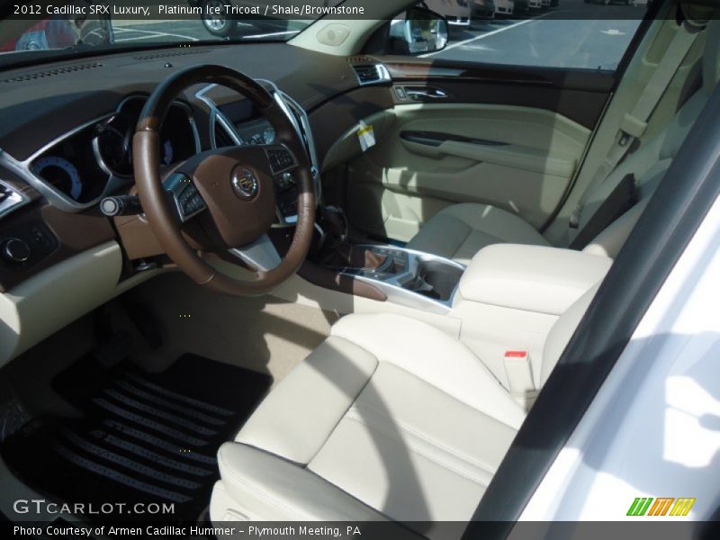 Platinum Ice Tricoat / Shale/Brownstone 2012 Cadillac SRX Luxury