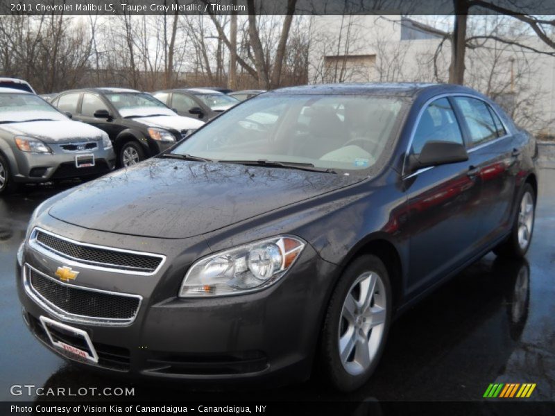 Taupe Gray Metallic / Titanium 2011 Chevrolet Malibu LS