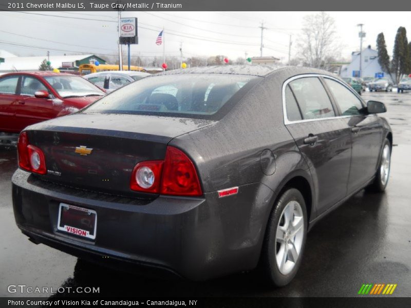 Taupe Gray Metallic / Titanium 2011 Chevrolet Malibu LS