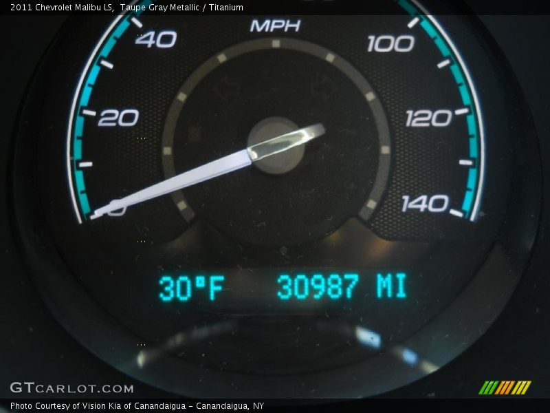 Taupe Gray Metallic / Titanium 2011 Chevrolet Malibu LS