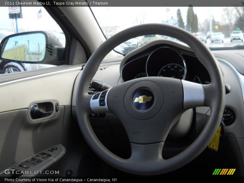 Taupe Gray Metallic / Titanium 2011 Chevrolet Malibu LS