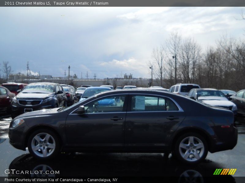 Taupe Gray Metallic / Titanium 2011 Chevrolet Malibu LS