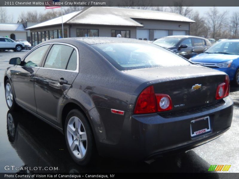 Taupe Gray Metallic / Titanium 2011 Chevrolet Malibu LS