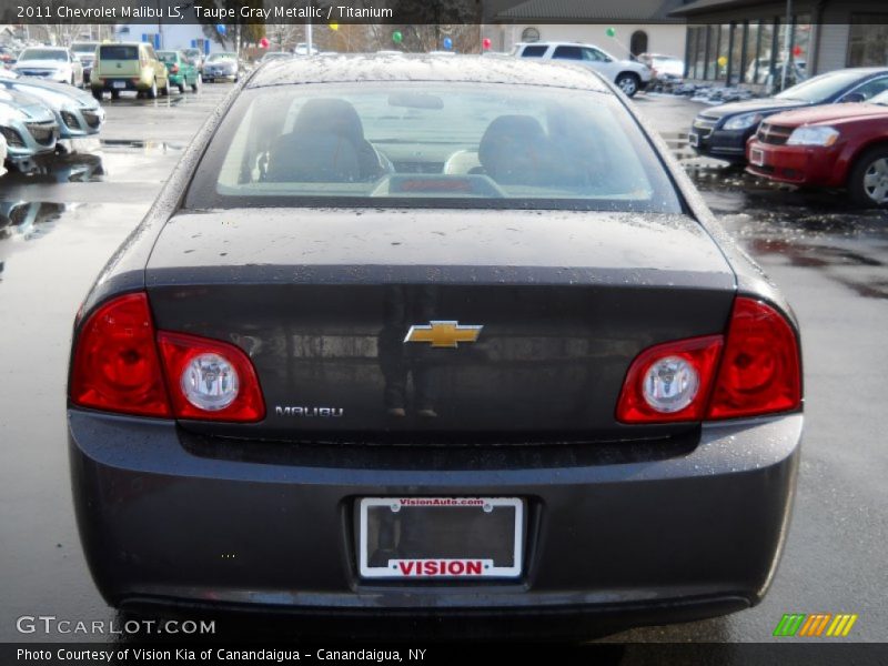 Taupe Gray Metallic / Titanium 2011 Chevrolet Malibu LS
