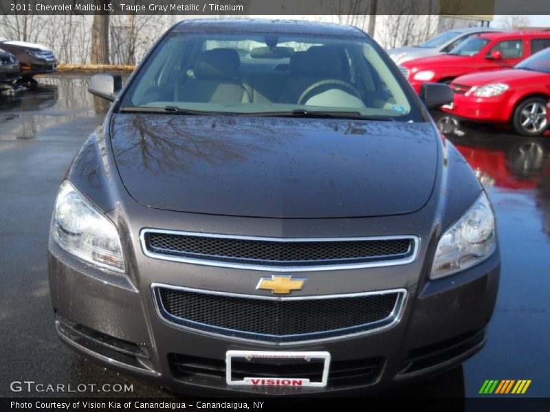 Taupe Gray Metallic / Titanium 2011 Chevrolet Malibu LS