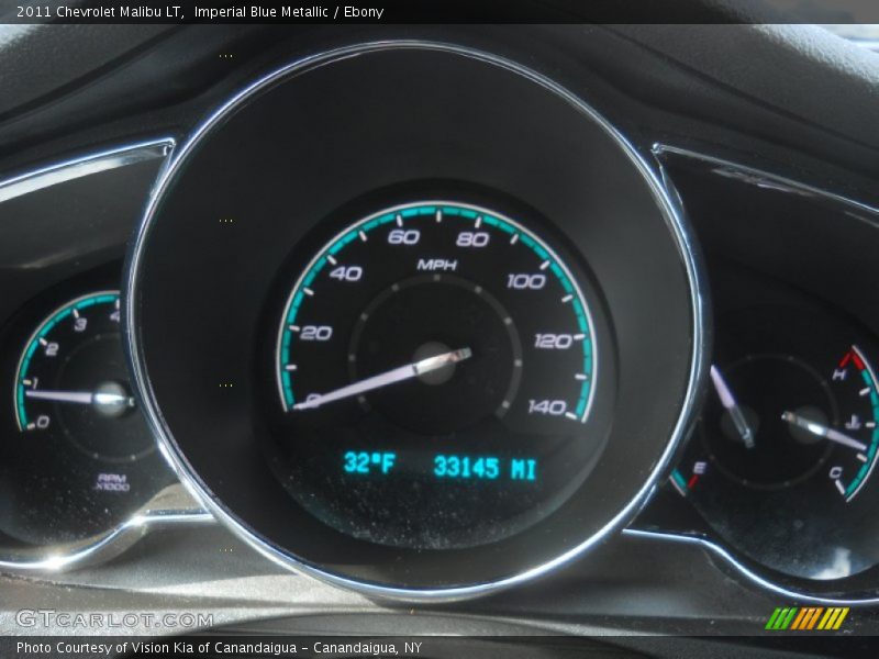 Imperial Blue Metallic / Ebony 2011 Chevrolet Malibu LT
