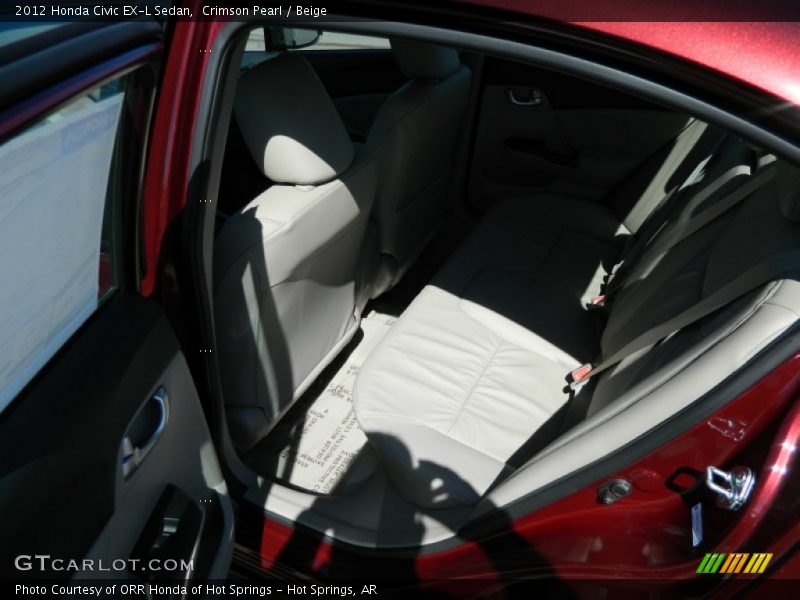 Crimson Pearl / Beige 2012 Honda Civic EX-L Sedan